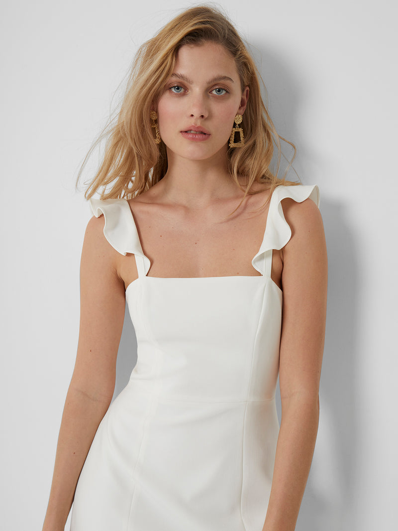 Whisper Ruffle Strap Dress Summer White ...